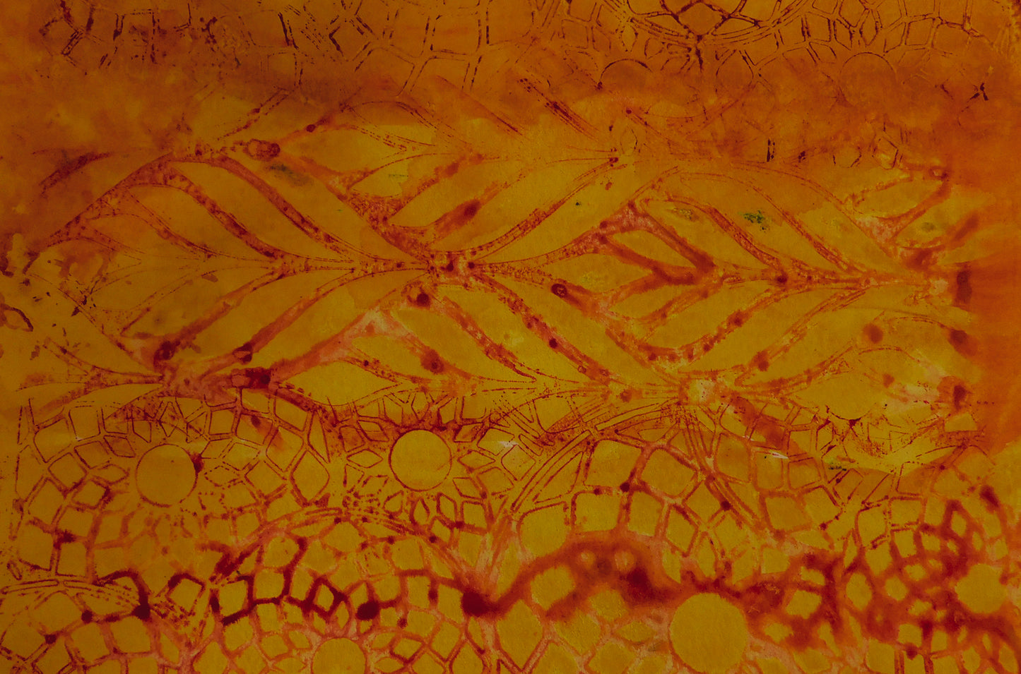 Watercolor Printing With Stencils